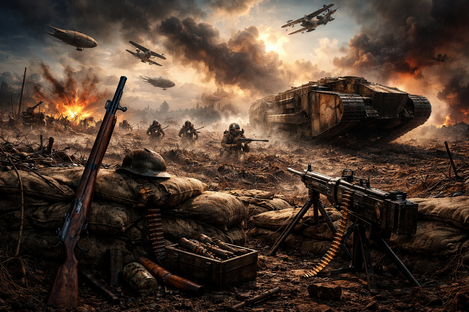 WW1 Weapons: Tanks, Artillery & Trench... - Superlore